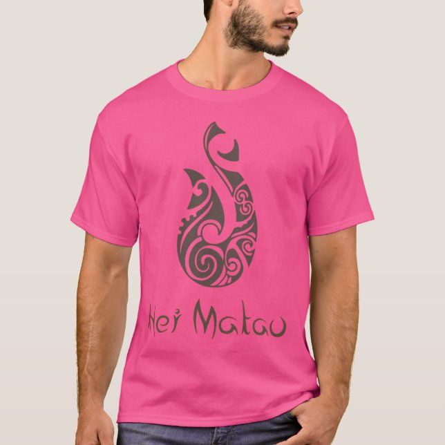 Camiseta Maori Hei Matau Fishhook Tattoo Gift Idea (Anverso)