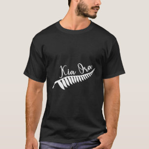Camiseta Maori Kia Ora Plata Fern Tatuaje Tribal Nueva Zela