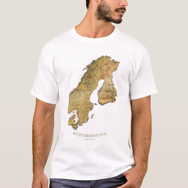 Camiseta MAP ESCANDINAVIANO - Cama de manga corta para dama (Anverso)