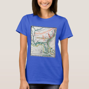 Camiseta Map: North America, 1742