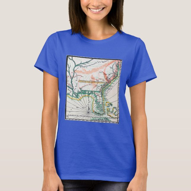 Camiseta Map: North America, 1742 (Anverso)