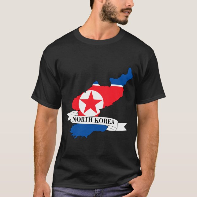 Camiseta Map of the North Korean flag (Anverso)