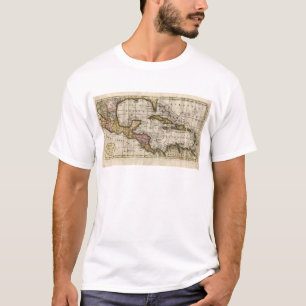 Camiseta Mapa 1790 de las Antillas del fenómeno y de