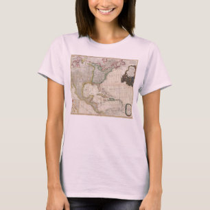 Camiseta Mapa 1794 de Pownell de Norteamérica y de las