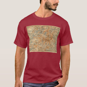 Camiseta Mapa 1909 del Adirondacks de la guía del viaje de
