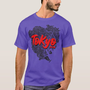 Camiseta Mapa 1 de la ciudad de Tokio