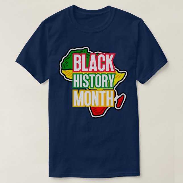Camiseta Mapa 1 del mes de la historia negra (Diseño del anverso)