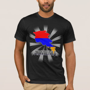 Camiseta Mapa 2,0 de la bandera de Armenia