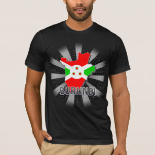 Camiseta Mapa 2,0 de la bandera de Burundi