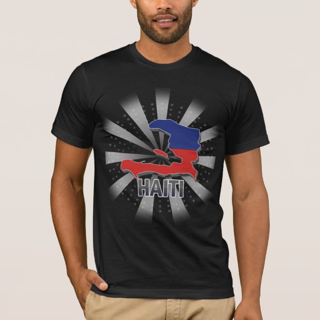 Camiseta Mapa 2,0 de la bandera de Haití (Anverso)