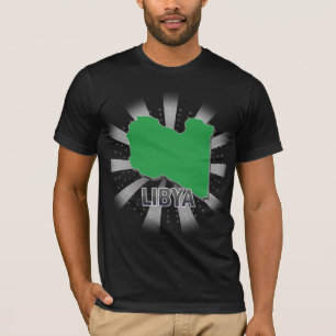 Camiseta Mapa 2,0 de la bandera de Libia