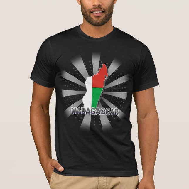 Camiseta Mapa 2,0 de la bandera de Madagascar (Anverso)