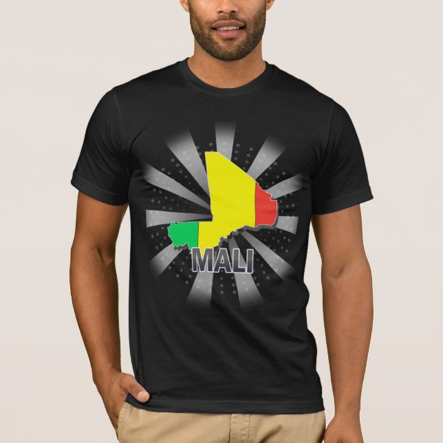 Camiseta Mapa 2,0 de la bandera de Malí (Anverso)