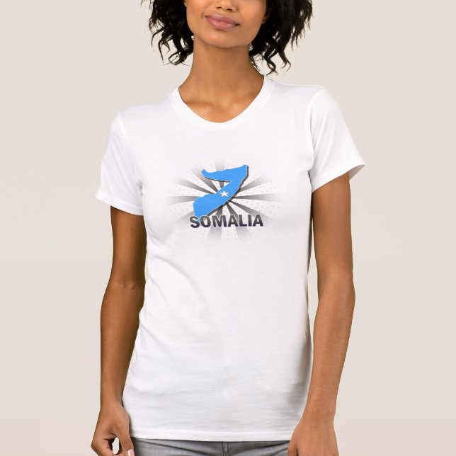 Camiseta Mapa 2,0 de la bandera de Somalia (Anverso)