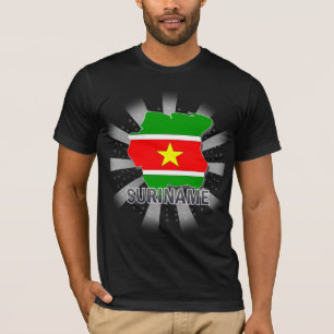 Camiseta Mapa 2,0 de la bandera de Suriname