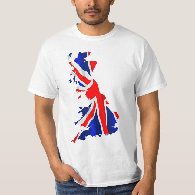 Camiseta Mapa 2Side de la bandera de Inglaterra (Anverso)