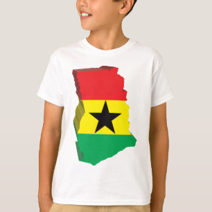 Camiseta mapa 3D de Ghana