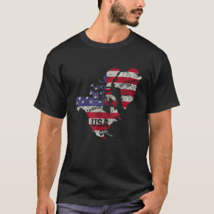 Camiseta Mapa actualizado de América USA Canada Vintag de G