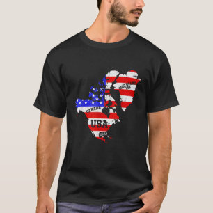 Camiseta Mapa actualizado de América USA Canada Vintag de G