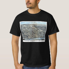 Camiseta Mapa aéreo antiguo de la ciudad de Austin, Texas d