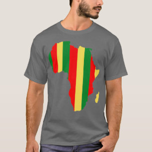 Camiseta Mapa africano amarillo rojo verde