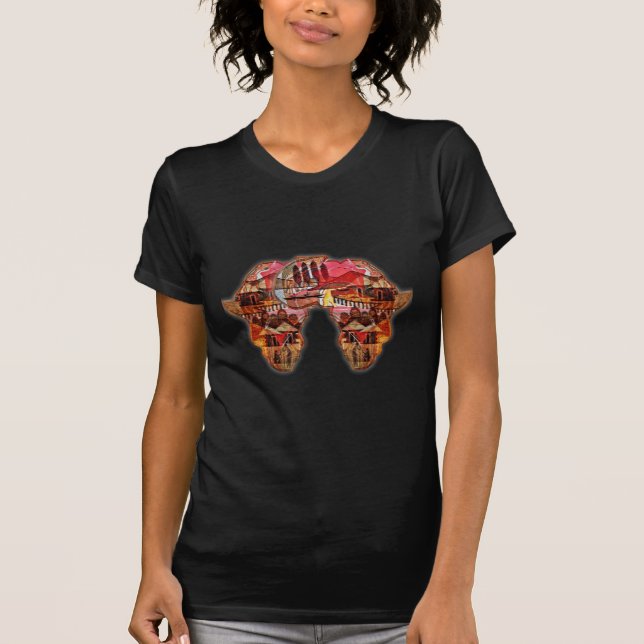 Camiseta Mapa africano: Celebrando la temporada con la cult (Anverso)