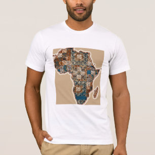 Camiseta Mapa africano - Continente abstracto audaz