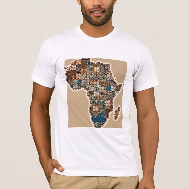 Camiseta Mapa africano - Continente abstracto audaz (Anverso)