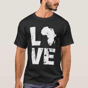 Camiseta Mapa africano de continentes que amo a África