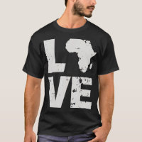 Mapa africano de continentes que amo a África