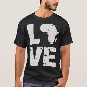 Camiseta Mapa africano de continentes que amo a África