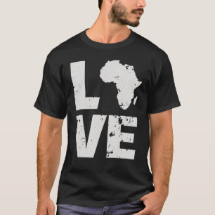 Camiseta Mapa africano de continentes que amo a África