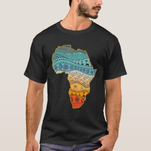 Camiseta Mapa africano de Dashiki Patte
