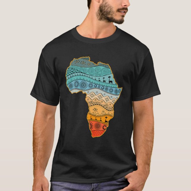 Camiseta Mapa africano de Dashiki Patte (Anverso)