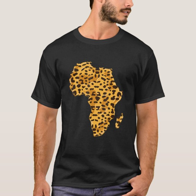 Camiseta Mapa africano de impresión de animales (Anverso)