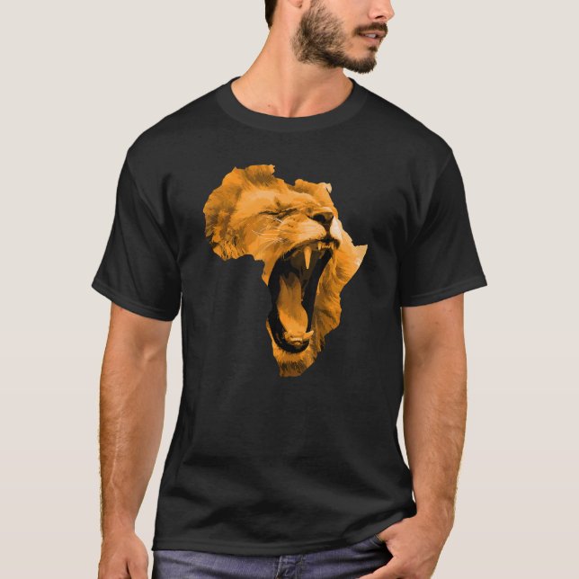 Camiseta Mapa africano de la cultura de los leones (Anverso)