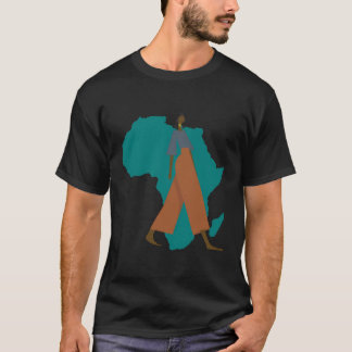 Camiseta Mapa africano de mujeres afroamericanas