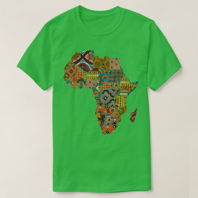 Camiseta Mapa africano de tejidos (Diseño del anverso)