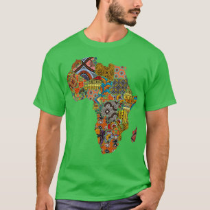 Camiseta Mapa africano de tejidos