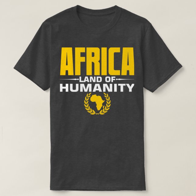 Camiseta Mapa africano de tierras de la humanidad en África (Diseño del anverso)
