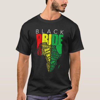 Camiseta Mapa africano del orgullo negro