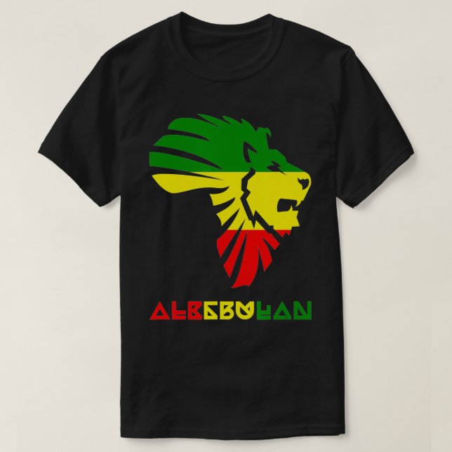 Camiseta Mapa africano del orgulloso león africano de Alkeb (Diseño del anverso)