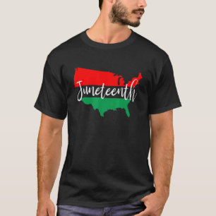 Camiseta Mapa Africano Estadounidense de Libertad Negra