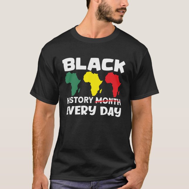 Camiseta Mapa africano Mes de la historia negra 1 (Anverso)