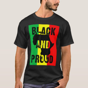 Camiseta Mapa Africano Orgulloso Y Negro