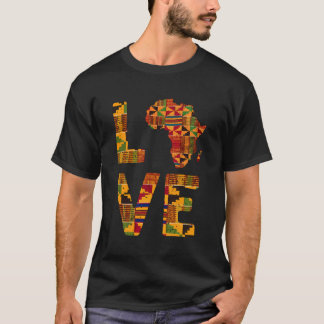 Camiseta Mapa Africano Para El África Tradicional Kente