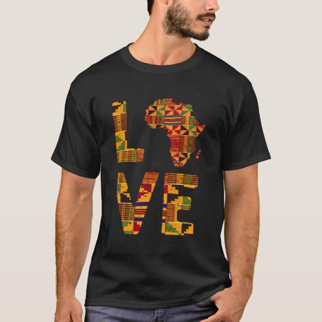 Camiseta Mapa Africano Para El África Tradicional Kente (Anverso)