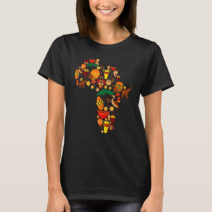 Camiseta Mapa africano primitivo tribal raíces africanas Bh
