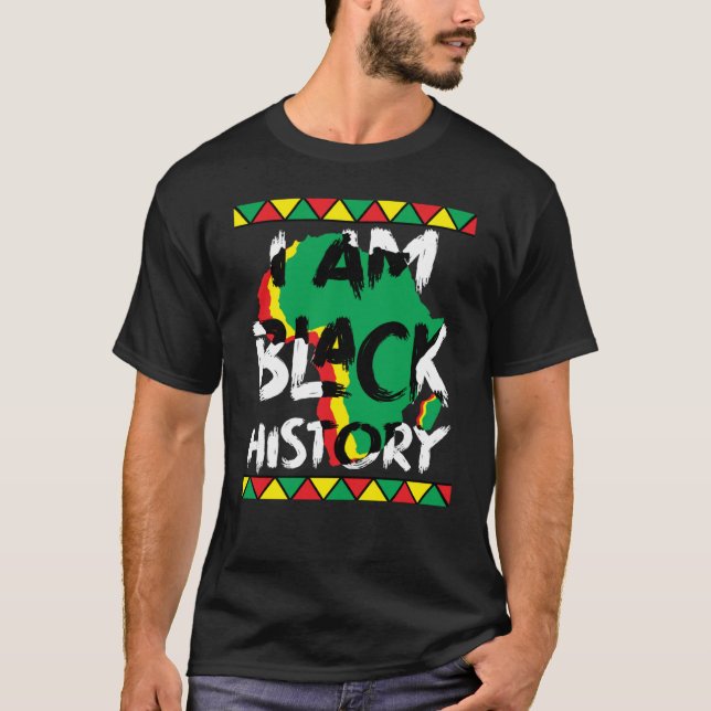 Camiseta Mapa africano soy historia negra (Anverso)