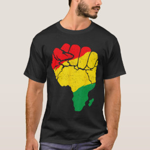 Camiseta Mapa africano Unidad Puesta 11 de junio Pista negr